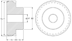 Ondrives Precision Gears and Gearboxes Part number  PHG1.5-62R