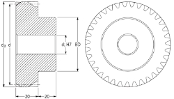 Ondrives Precision Gears and Gearboxes Part number  PHG2.0-21R