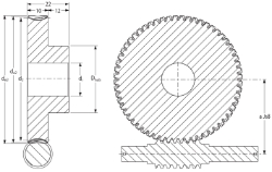 Ondrives Precision Gears and Gearboxes Part number  PWG1.0-78-4DL