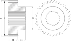 Case Hardened Steel Spur Gears from Ondrives UK precision gear and gearbox manufacturer