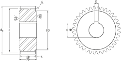 Ondrives Precision Gears and Gearboxes Part number  UPSG6.0-54H-K