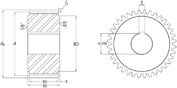 Ground Spur Gears Precision from Ondrives UK precision gear and gearbox manufacturer