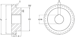 Ondrives Precision Gears and Gearboxes Part number  UPHG0.8-85RH-K