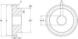 Ondrives Precision Gears and Gearboxes Part number  UPHG3.0-75LPH-K