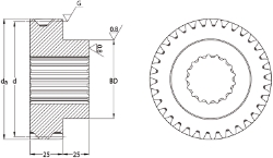 Ondrives Precision Gears and Gearboxes Part number  UPHGS2.5-40RPH