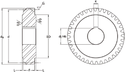 Ondrives Precision Gears and Gearboxes Part number  RUPHG5.0-40LPH-K