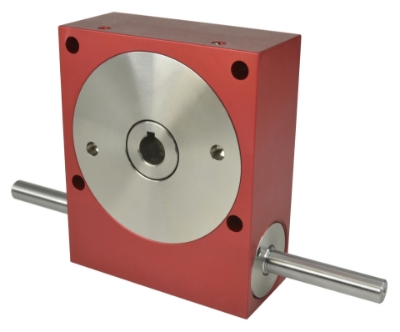 Wormwheel gearbox shaft input with bore output made by Ondrives Precision Gears and Gearboxes