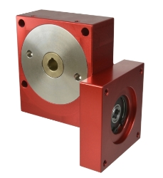 Wormwheel gearbox bore input interface with bore output made by Ondrives Precision Gears and Gearboxes