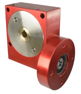 Wormwheel gearbox bore input interface with bore output made by Ondrives Precision Gears and Gearboxes