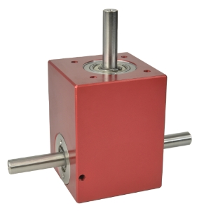 Spiral Bevel Gearbox shaft input and output compact design made by Ondrives Precision Gears and Gearboxes