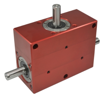 Spiral Bevel Gearbox shaft input and output compact design made by Ondrives Precision Gears and Gearboxes