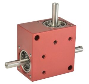 Spiral Bevel Gearbox shaft input and output compact design made by Ondrives Precision Gears and Gearboxes